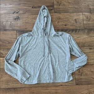 Light Gray Hooded Pullover Sweatshirt
